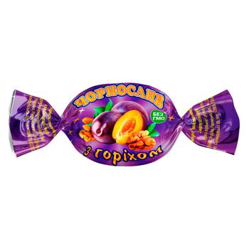 Цукерки Аметист Плюс Чорнослив з волоським горіхом в глазурі - купити, ціни на Восторг - фото 1