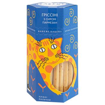 Babene Mini Grissini with Parmesan 128g - buy, prices for Grono - photo 1