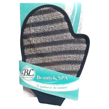 Beauty Line Cotton Charcoal Washcloth-Glove SPA 412258