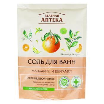 Сіль для ванни Green Pharmacy мандарин і бергамот 500г