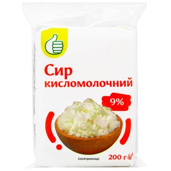 Auchan sour milk cheese 9% 200g
