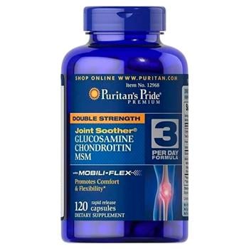 Puritan's Pride Double Strength Glucosamine and Chondroitin with MSM 120 capsules