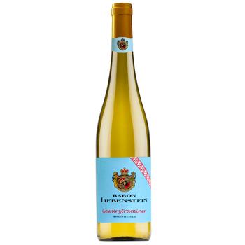 Вино Erben Baron Liebenstein Gewurztraminer белое полусладкое 10,5% 0,75л