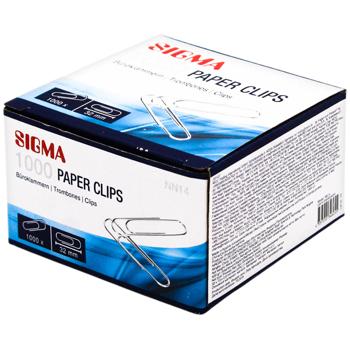 Sigma Silver Paper Clips 32mm 1000pcs - buy, prices for METRO - photo 1