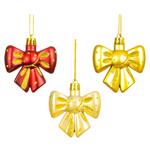Decoris Bow Pendant 6x6cm in assortment