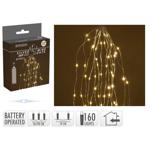 Indoor Garland on Batteries 160 Led Bulbs 8 Rows of 2m with 20 Bulbs Warm White Color