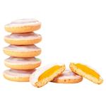 Galicia Cookies with Pineapple Flavor in White Glaze