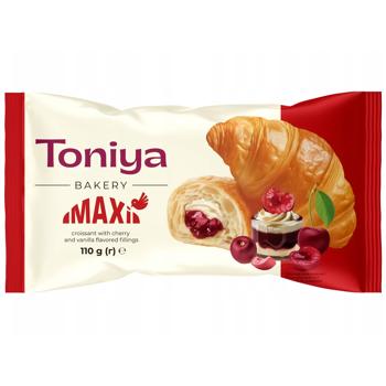 Круасан Toniya Maxi вишня та ваніль 110г - купити, ціни на Епіцентр FOOD - фото 1