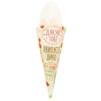 Мороженое Дякую Тобі Волнистое Чудо клубника 100г - купить, цены на Таврия В - фото 1