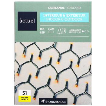 Actuel 100 LED Yellow Garland 8 programs 7.4m - buy, prices for Auchan - photo 2