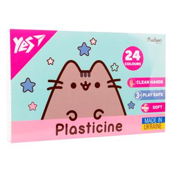 Пластилин Yes Pusheen 24 цвета 480г - купить, цены на Auchan - фото 1