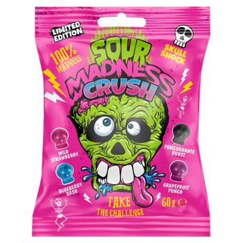 Sour Madness Crush Fruit Flavored Lollipops 60g