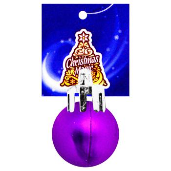 Christmas Magic Matte Purple Christmas Ball 3cm - buy, prices for Auchan - photo 1