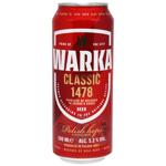 Warka Lager Beer 5.2% 0.5l