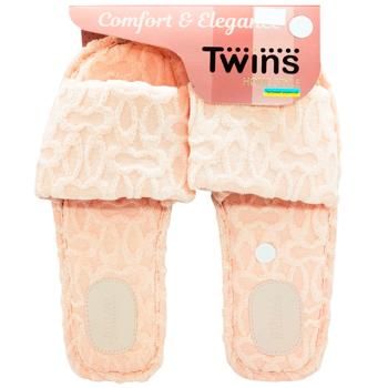 Тапочки женские Twins Terry 14136 персиковые р.40 - купить, цены на Восторг - фото 1