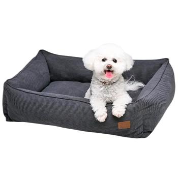 Noble Pet Albert Velvet лежак для собак 90х60 см - сірий - купить, цены на MasterZoo - фото 1