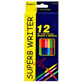 Marco Super Writer Double-Sided Colored Lead Pencils Set 12pcs - buy, prices for COSMOS - photo 1