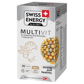 Swiss Energy MULTIVIT 25 Vitamins and Minerals+Vitamin K2, 30 capsules - купити, ціни на Біотус - фото 2