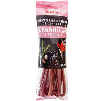 Auchan Original Boiled-smoked Kabanosy with Pork 80g - buy, prices for Auchan - photo 1