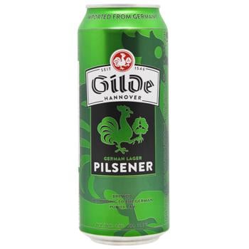 Пиво Gilde Pilsener світле фільтроване 5% 0,5л - купити, ціни на МегаМаркет - фото 1