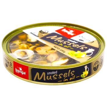 Мидии Banga копченые в масле 120г - купить, цены на Grono - фото 1