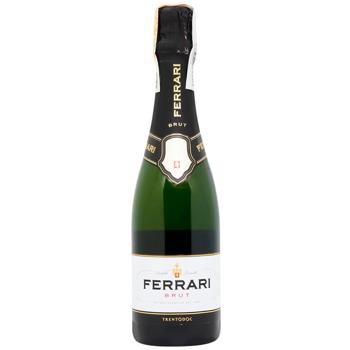 Вино ігристе Ferrari Brut біле брют 12,5% 0,375л