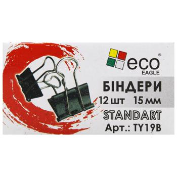 Біндер Eco Eagle чорний 15мм 12шт - купити, ціни на Auchan - фото 2