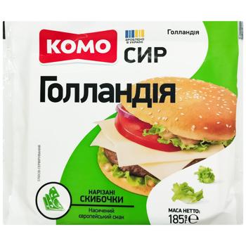 Komo Gollandskyi Hard Cheese 45% 185g - buy, prices for ULTRAMARKET - photo 1
