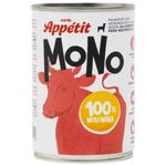 Comfy Appetit Mono Wet Food with Beef for Dogs of All Breeds 400g