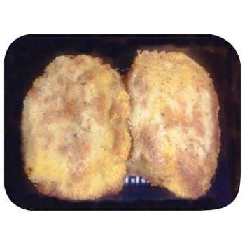 Шніцель зі свинини січений в сирній паніровці - купити, ціни на Чудо Маркет - фото 1