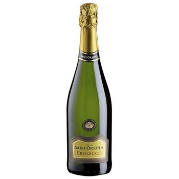 Вино игристое Sant'Orsola Prosecco белое экстра-сухое 11% 0,75л - купить, цены на КОСМОС - фото 1