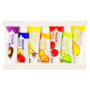 Дитяча зубна паста Edel White 7 Фруктів трав’яна 7х9,4мл - купити, ціни на МегаМаркет - фото 3