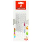 Набор свечей для торта металлик 6шт