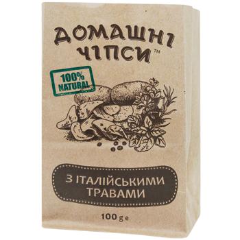 Чипси Домашні Чіпси з італійськими травами 100г - купити, ціни на Auchan - фото 1