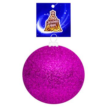 Christmas Magic Purple Christmas Ball with Glitter 8cm - buy, prices for Auchan - photo 1