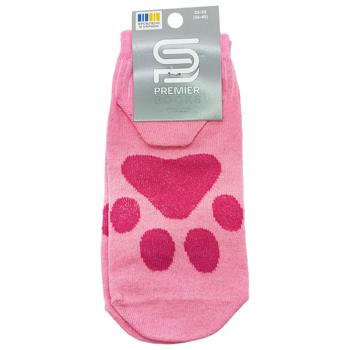 Носки Premier Socks женские средние Лапки р.23-25 розовый - купить, цены на Чудо Маркет - фото 1