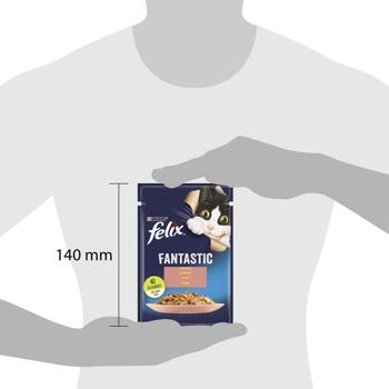 Корм вологий Felix Fantastic з лососем для котів 85г - купити, ціни на КОСМОС - фото 2