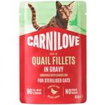 Вологий корм для котів Carnilove Sterilised Adult Gravy 85 г - перепілка та кульбаба