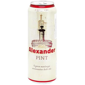 Пиво A. Le Coq Alexander Pint светлое ж/б 5,2% 568мл