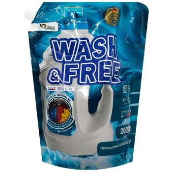 Гель для стирки Wash & Free Морская свежесть с минеральной солью универсальный 2кг
