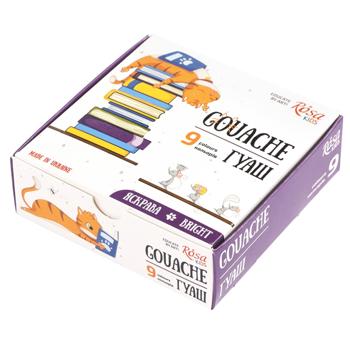 Фарби гуашеві Rosa Kids Cats 10мл*9 кольорів