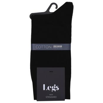 Шкарпетки Legs Cotton Standard Black чоловічі 39-42р - купити, ціни на МегаМаркет - фото 1