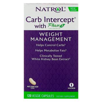 Natrol Carb Intercept Phase 2 White Kidney Bean Extract 120 capsules - buy, prices for Biotus - photo 2