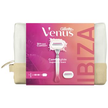 Venus Cosmetic Bag + Venus Sugarberry Scent Razor with 2 Replacement Cartridges Gift Set - buy, prices for NOVUS - photo 1