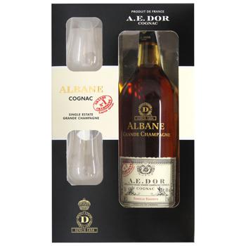 A.E.Dor Albane Grand Champagne Cognac 40% 0.7l + 2 glasses - buy, prices for - photo 2