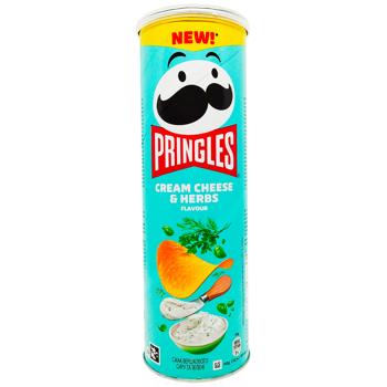 Pringles Cream Cheese and Herbs Flavor Chips 165g - buy, prices for NOVUS - photo 1