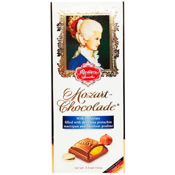 Шоколад молочный Reber Mozart с марципановой начинкой 100г - купить, цены на Cупермаркет "Харьков" - фото 1