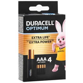 Батарейки Duracell Optimum лужні AAA 4шт - купити, ціни на METRO - фото 3