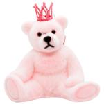 Прикраса ялинкова Bona Di Ведмедик з короною 20см рожевий