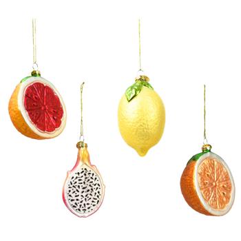 Украшение елочное Decoris Fruit 11см в ассортименте